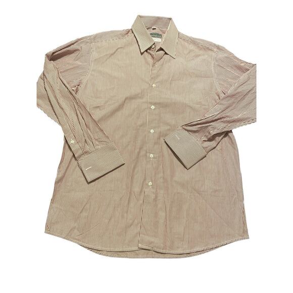 Wilco Shirt Red/white Striped Size 15.5 100%‎ Cotton Egipcio - Picture 1 of 8